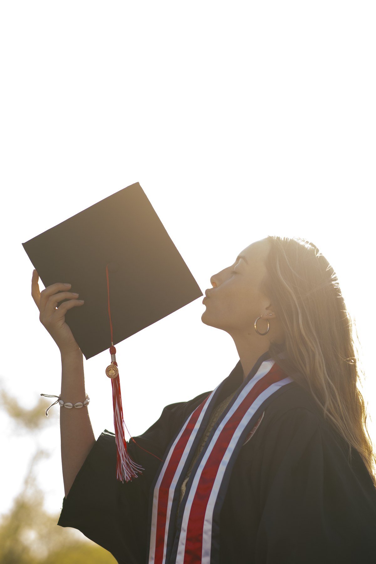 Graduation in tulip field